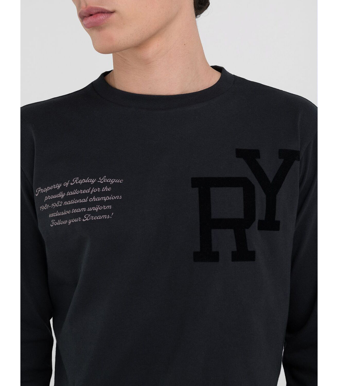 コットンジャージー ロングスリーブプリントTシャツ 詳細画像 ブラックボード 3